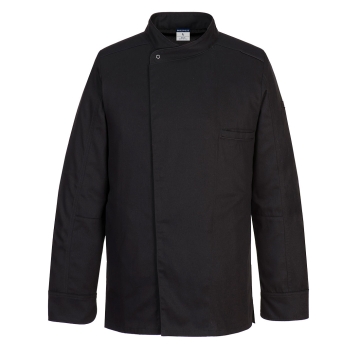 Jacheta bucatar Surrey Chefs L/S C835 Portwest-Negru-S