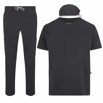 Costum medical unisex PureStretch protectie antibacteriana si material hidrofug 534020S/535220S/533020S Velilla-Dark Grey-42-XS