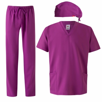 Costum medical unisex cu protectie antibacteriana si material hidrofug 534/535/533 Velilla-Bougainvillea-34 -XS