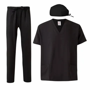 Costum medical unisex cu protectie antibacteriana si material hidrofug 534/535/533 Velilla-Black-00-XS