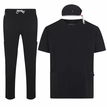 Costum medical unisex PureStretch protectie antibacteriana si material hidrofug 534020S/535220S/533020S Velilla-Black-00-XS