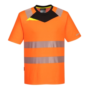 Tricou reflectorizant Hi-ViS DX413 Portwest-Portocaliu/Negru-S