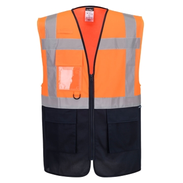 Vesta reflectorizanta Contrast ES076 Portwest-Portocaliu/Navy-XS