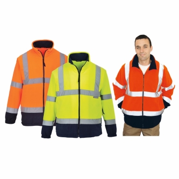 Jacheta fleece reflectorizanta clasa 3 Hi-Vis F301 Portwest echipament de protectie a muncii reflectorizant de inalta vizibilitate clasa 3 ava sting piatra neamt