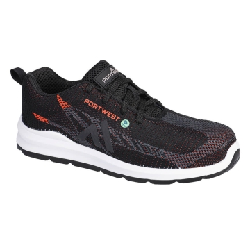Pantofi sport de protectie Eco Fly FC06 S1PS SR FO Portwest-Negru/Rosu-36