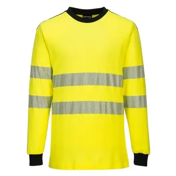 Tricou reflectorizant rezistent la flacara FR701 Portwest-Galben/negru-S