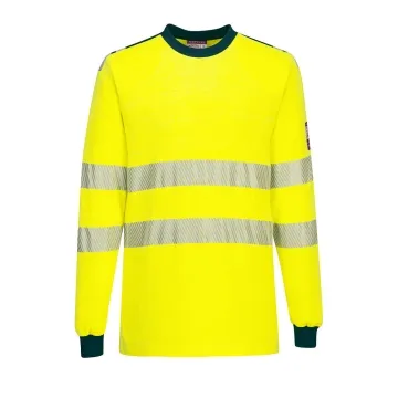 Tricou reflectorizant rezistent la flacara FR701 Portwest-Galben/Navy-S