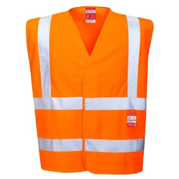 Vesta de protectie HiVis ignifuga FR75 Portwest-Portocaliu-S / M