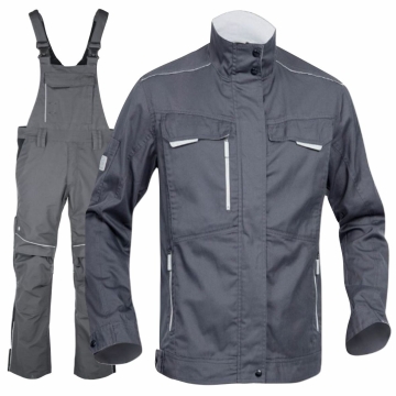 Costum salopeta cu pieptar Urban gri inchis H6508/H6507 Ardon