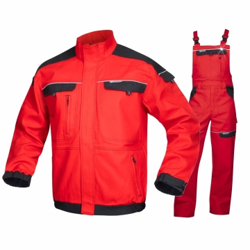 Costum salopeta cu pieptar Cool Trend Rosu/Negru H8106/H8108 Ardon