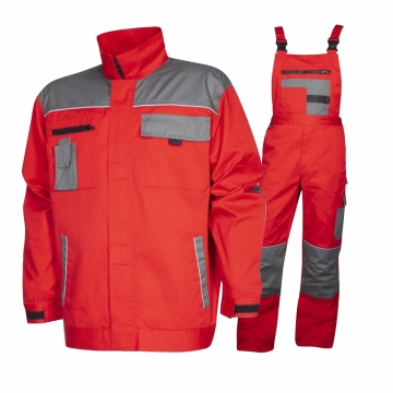 Costum salopeta cu pieptar 2Strong gri/portocaliu H9603/H9605 Ardon