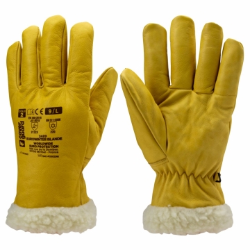 Manusi de protectie de iarna imblanite din piele de bovina Eurowinter Islande Coverguard