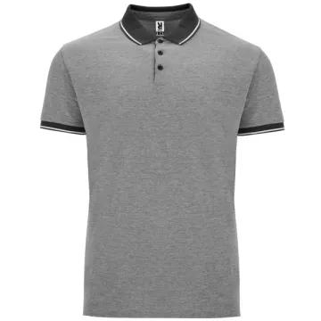 Tricou polo Bowie bărbați - NEGRU MELANJ