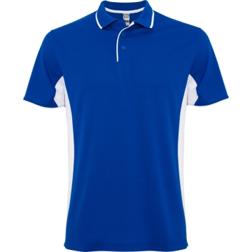 Tricou polo Montmelo bărbați - ALB/ALBASTRU ROYAL