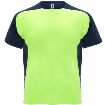 Tricou Bugatti bărbați - 100% bumbac - VERDE FLUOR/BLEUMARIN