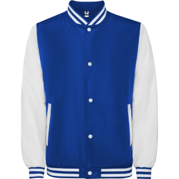 Geacă California unisex cu fermoar și căptușeală - ALBASTRU ROYAL/ALB