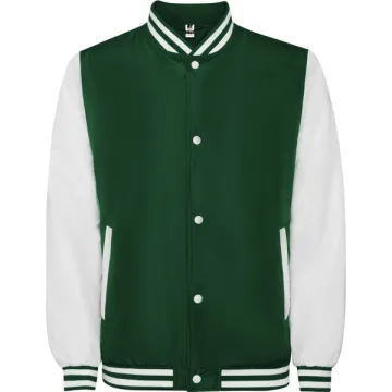 Geacă California unisex cu fermoar și căptușeală - VERDE STICLA