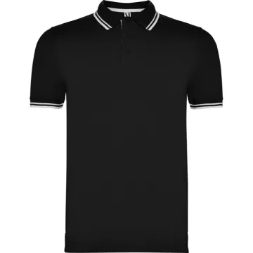 Tricou polo Montreal bărbat - NEGRU/ALB