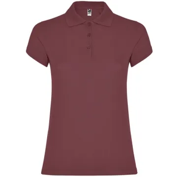 Tricou polo Star Woman damă - ROȘU COACAZĂ