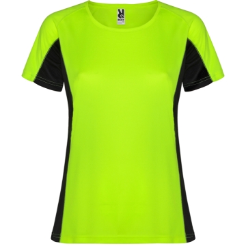 Tricou Shanghai Woman damă - VERDE FLUOR/NEGRU