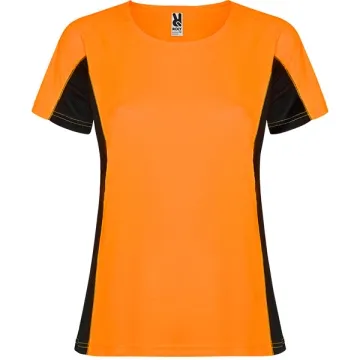 Tricou Shanghai Woman damă - PORTOCALIU FLUOR/NEGRU