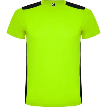 Tricou Detroit bărbat | Model clasic - LIME PUNCH/NEGRU