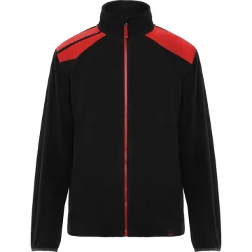 Geacă polară Terrano unisex cu fermoar - NEGRU/ROȘU