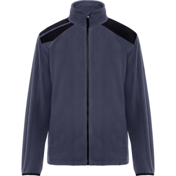 Geacă polară Terrano unisex cu fermoar - PLUMB/NEGRU