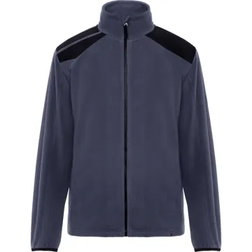Geacă polară Terrano unisex cu fermoar - PLUMB/NEGRU