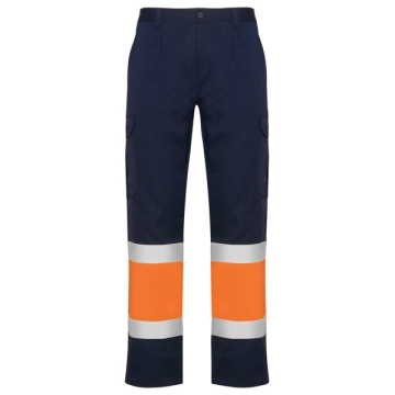 Jachetă NAOS înaltă vizibilitate bărbat - BLEUMARIN/PORTOCALIU FLUOR