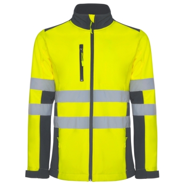 Vestă Antares alta vizibilitate bărbat - PLUMB/GALBEN FLUOR