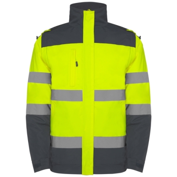 Jachetă reflectorizantă Epsylon bărbați - PLUMB/GALBEN FLUOR
