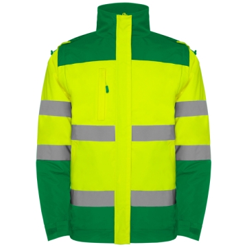 Jachetă reflectorizantă Epsylon bărbați - VERDE GRĂDINĂ/GALBEN FLUOR