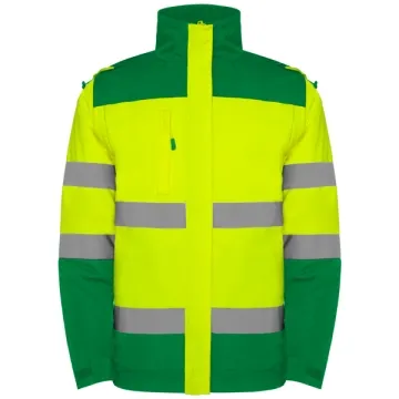 Jachetă reflectorizantă Epsylon bărbați - VERDE GRĂDINĂ/GALBEN FLUOR