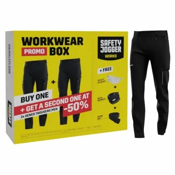Pachet pantaloni de lucru elastici si confortabili WORKWEAR BOX DENEB Safety Jogger -Black-44
