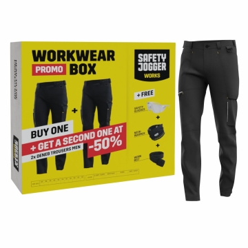 Pachet pantaloni de lucru elastici si confortabili WORKWEAR BOX DENEB Safety Jogger -Dark Grey-44