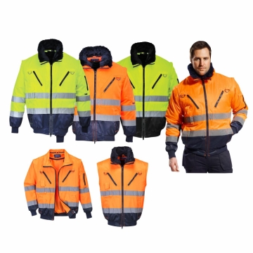 Jacheta de protectie 3 in 1 HiVis Pilot PJ50 Portwest