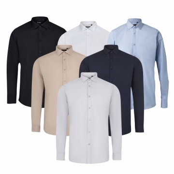 Camasa barbati Sleeve cu maneci lungi, 65% poliester, 35% bumbac, densitate 115 gr/mp, 405009 Velilla