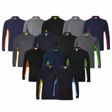 Tricou polo unisex bicolor LS 105514 Velilla