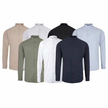 Camasa barbati tip tunica cu maneci lungi, densitate 115gr/mp, Sleeve stretch 405013S Velilla