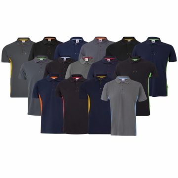 Tricou polo unisex bicolor SS 105504 Velilla
