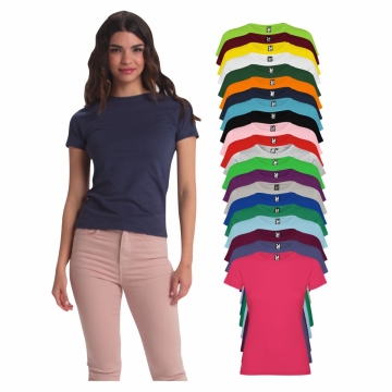 Tricou dama/copii din bumbac 155 grame Jamaica 6627 Roly