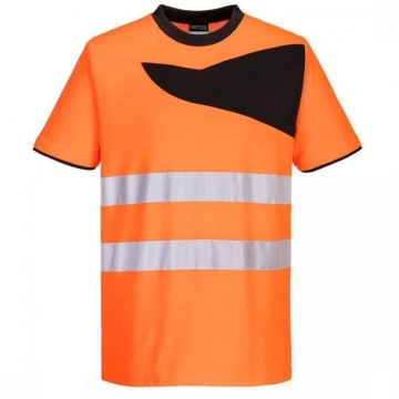 Tricou polo reflectorizant PW213 Portwest-Portocaliu/Negru-L