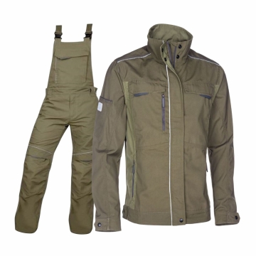 Costum salopeta cu pieptar Urban khaki H6455/H6452 Ardon