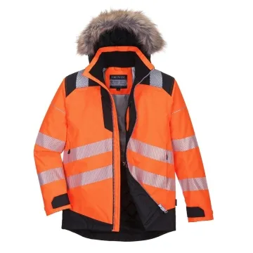 Jacheta protectie de inalte vizibiliatate cu benzi reflectorizante Traffic Contrast S466 Portwest echipam,ent de protectie ava sting Piatra Neamt