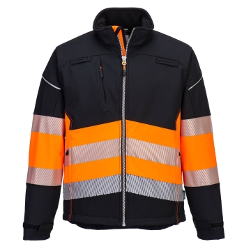 Jacheta de protectie softshell HiVis clasa 1 PW375 Portwest -Negru/Portocaliu-S