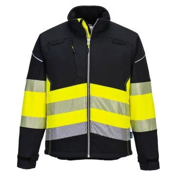 Jacheta de protectie softshell HiVis clasa 1 PW375 Portwest -Negru/Galben-XS