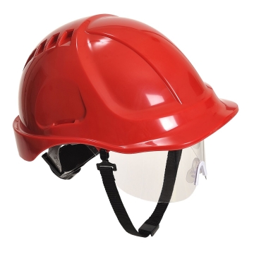 Casca de protectie cu vizor Endurance Plus PW54 Portwest-Rosu