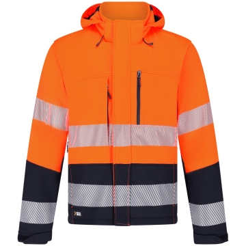 Jacheta barbati Scuti HiVis Softshell Safety Jogger-Orange/Black-S