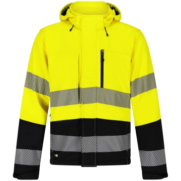 Jacheta barbati Scuti HiVis Softshell Safety Jogger-Yellow/Black-S